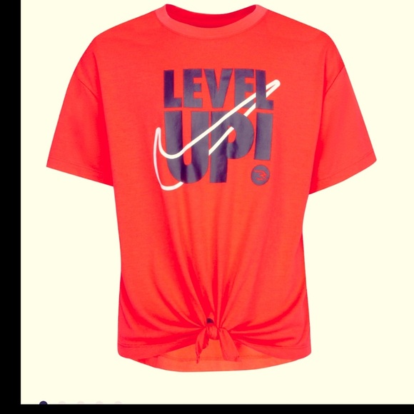 NWT Girls 7-16 Nike 3BRAND by Russell
Wilson "Level Up" Graphic Tee Infrared - Picture 1 of 11
